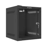 ARMARIO LANBERG MURAL RACK 10" 6U / 280X310 FLAT PACK NEGRO PUERTA CRISTAL