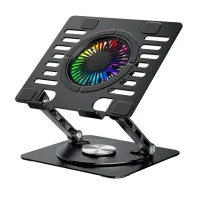 SOPORTE / BASE REFRIGERACION PARA PORTATIL COOLBOX COOLAIR 1VRGB AJUSTABLE HASTE 17" NEGRO