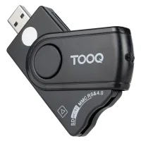 LECTOR TOOQ TARJETAS INTELIGENTES, DNI ELECTRÓNICO, SIM, SD, SF, USB-A, NEGRO