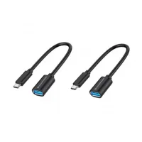 ADAPTADOR USB TIPO C A USB TIPO A CONCEPTRONIC 20CM/ MACHO-HEMBRA/ PACK 2 UNIDADES
