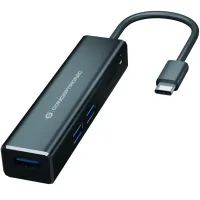 ADAPTADOR CONCEPTRONIC USB TIPO C A HUB USB 3 PUERTOS CON LECTOR DE TARJETAS