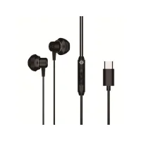 AURICULAR INTRAUDITIVO USB-C CONCEPTRONIC BRENDAN04B MICROFONO CONTROLES 1.2M COLOR NEGRO