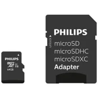 TARJETA MEMORIA MICRO SDXC PHILIPS 64GB CLASE 10 + ADAPTADOR SD