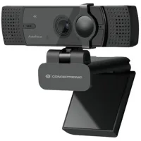 WEBCAM 4K CONCEPTRONIC AMDIS07B 8.3MP/ 4K ULTRA HD / USB / ANGULO VISION 80º / ENFOQUE AUTOMATICO / DOBLE MICROFONO INTEGRADO