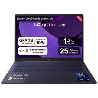 PORTATIL LG GRAM PRO  16Z90TS-G INTEL CORE ULTRA 9 288V 48TOPS 32GB SSD1TB W11 16"