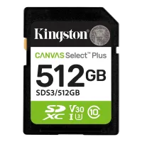 TARJETA MEMORIA SDXC 512GB KINGSTON CANVAS SELECT PLUS UHS-I CLASE 10
