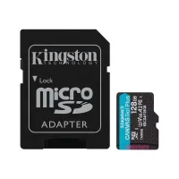 TARJETA MEMORIA MICRO SECURE DIGITAL SD XC 128GB KINGSTON CANVAS GO! PLUS CLASE 10 UHS-I U3 + ADAPTADOR SD