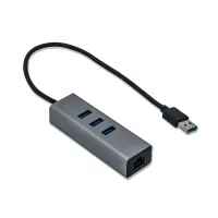 HUB I-TEC USB 3.0 CON 3 PUERTOS USB 3.0 Y ETHERNET GLAN RJ-45
