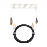 Phoenix Kioru Cable Aviador En Espiral Con Conector Tipo C Para Teclados Gaming Negro Y Blanco