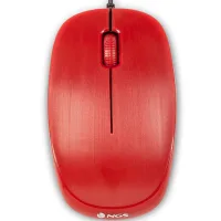 RATON CON CABLE NGS FLAMERED / OPTICO / 1000DPI / 2 BOTONES + SCROLL /  ERGONOMICO / USB / ROJO