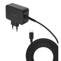 CARGADOR DE PARED TOOQ TQLC-USBCGAN45PD 45W GAN USB TIPO C NEGRO