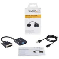 ADAPTADOR DVI-D A VGA STARTECH MACHO-HEMBRA/ NEGRO + CABLE MICRO USB TIPO B A USB TIPO A