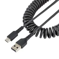 CABLE USB TIPO A A USB TIPO C STARTECH 0.50M/ MACHO-MACHO/ NEGRO RIZADO