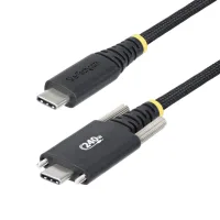 CABLE USB TIPO C A USB TIPO C CON FIJACION POR TORNILLO STARTECH 2M/ MACHO-MACHO/ NEGRO