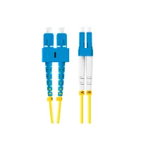 LATIGUILLO FIBRA OPTICA SC/UPC A LC/UPC LANBERG 1M MONO DUPLEX G657A1 LSZH AMARILLO