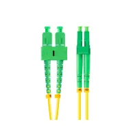 LATIGUILLO FIBRA OPTICA SC/APC A LC/APC LANBERG 2M MONO DUPLEX G657A1 LSZH AMARILLO
