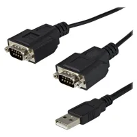 CABLE 2X DB9 A USB TIPO A STARTECH 1.8M/ MACHO-MACHO/ NEGRO