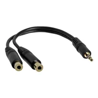 CABLE MINI JACK 3.5MM STARTECH 0.15M/ MACHO-HEMBRA/ NEGRO