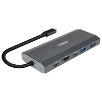 CARCASA DISCO DURO TOOQ TQE-2241G PARA SSD M.2 + HUB USB TIPO C 5 EN 1