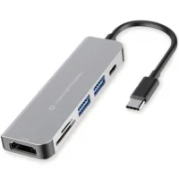 ADAPTADOR HUB 6 EN 1 CONCEPTRONIC USB TIPO C A HDMI / USBC / USB 3.0 / SD / TF 