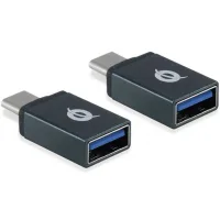 KIT ADAPTADORES CONCEPTRONIC USB TIPO C 3.1 MACHO A USB A 3.1 HEMBRA OTG 5GB/S PACK 2 UNIDADES
