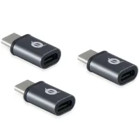 KIT ADAPTADORES CONCEPTRONIC USB TIPO C 3.1 MACHO A MICRO USB HEMBRA OTG PACK 3 UNIDADES