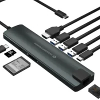 ADAPTADOR CONCEPTRONIC USB TIPO C 9 EN 1 HDMI/ USB-C/ PD/ USB 3.0/ SD/ MICRO SD/ RJ45
