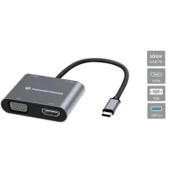 HUB USB TIPO C CONCEPTRONIC DONN16G 1 X HDMI / 1 X VGA / 1 X USB TIPO C / 1 X USB 3.0