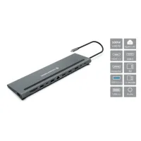 DOCKING STATION CONCEPTRONIC  USB TIPO C DONN17G 2 X HDMI/ 1 X DP/ 2 X USB 3.0/ 1 X USB 2.0/ 1 X RJ45/ 1 X AUX/ LECTOR SD / LECTOR MICRO SD
