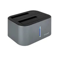 DOCKING STATION TOOQ HDD/SDD 2.5"/3.5" SATA CLONA DISCOS SIN PC / DOBLE BAHIA / USB 3.0/3.1