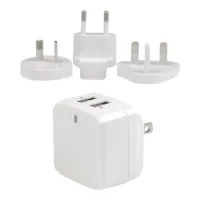 CARGADOR PARED STARTECH USB2PACWH 17W 2X USB TIPO A BLANCO