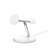 BASE DE CARGA INALAMBRICA BELKIN WIZ023VFWH 3 EN 1 BLANCO