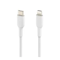 CABLE LIGHTNING A USB TIPO C BELKIN 2M/ MACHO-MACHO/ BLANCO/ TRENZADO