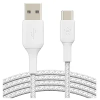 CABLE USB TIPO C A USB TIPO A BELKIN 3M/ MACHO-MACHO/ BLANCO/ TRENZADO