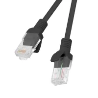 CABLE RED LANBERG LATIGUILLO CAT.5E UTP 1M NEGRO FLUKE PASSED
