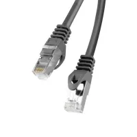 CABLE RED LANBERG LATIGUILLO CAT.6 FTP 1M NEGRO FLUKE PASSED 
