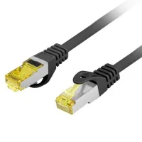 CABLE RED LANBERG LATIGUILLO CAT.6A S/FTP LSZH CU 1M NEGRO FLUKE PASSED