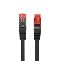 CABLE RED LANBERG LATIGUILLO CAT.6 S/FTP LSZH CU 1M NEGRO FLUKE PASSED