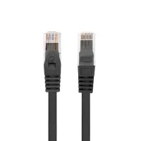 CABLE RED LANBERG LATIGUILLO CAT.6 UTP LSZH CU 1M NEGRO FLUKE PASSED