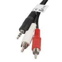 CABLE ESTEREO LANBERG MINI JACK 3.5MM/2X RCA MACHO 2M
