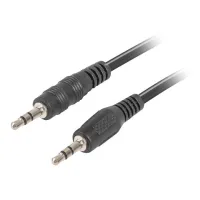 CABLE ESTEREO LANBERG JACK 3.5MM MACHO/ JACK 3.5MM MACHO 2M NEGRO