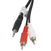 CABLE ESTEREO LANBERG MINI JACK 3.5MM/2X RCA MACHO 5M