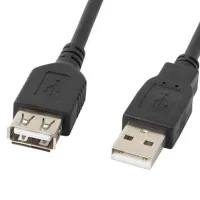 CABLE ALARGADOR LANBERG USB 2.0 MACHO HEMBRA 5M NEGRO