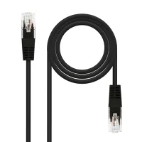 LATIGUILLO CABLE RED UTP CAT.5E RJ45 NANOCABLE 1M NEGRO