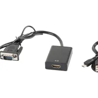ADAPTADOR LANBERG VGA MACHO+AUDIO 3.5MM JACK/ HDMI HEMBRA