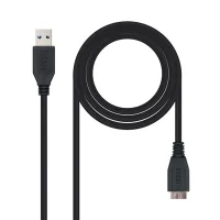 CABLE USB 3.0 TIPO A A MICRO USB TIPO B NANOCABLE 2M/ MACHO-MACHO/ NEGRO