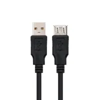CABLE ALARGADOR NANOCABLE USB-A 2.0 A USB-A 2.0 1.8M NEGRO MACHO-HEMBRA
