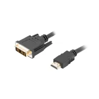 CABLE HDMI LANBERG MACHO/DVI-D 18+1 MACHO SINGLE LINK 0.5M NEGRO
