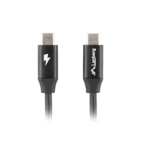 CABLE USB TIPO C LANBERG 0.5M / MACHO - MACHO / CARGA RAPIDA / NEGRO