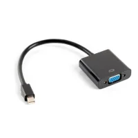 ADAPTADOR LANBERG MINIDISPLAYPORT MACHO/ VGA HEMBRA 20CM NEGRO